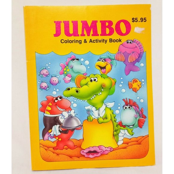 Jumbo Coloring Activity Book 1993 Justen Products - Picture 1 of 12